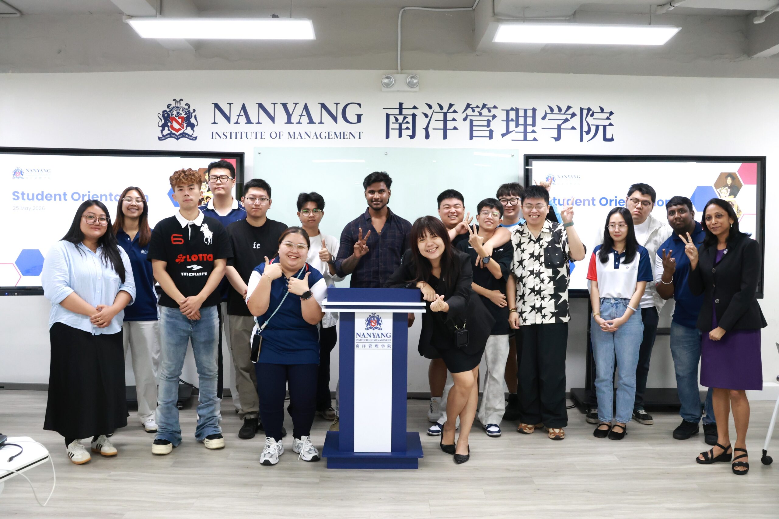 NIM Students happily posing for a group photo