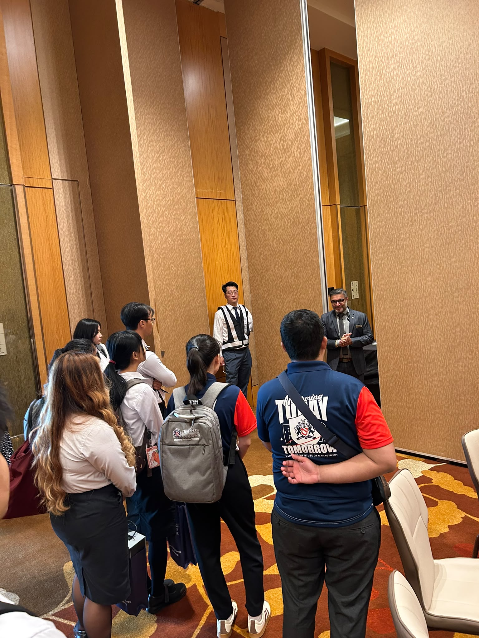 SOTH students having a tour at Marina Bay Sands Convention Centre