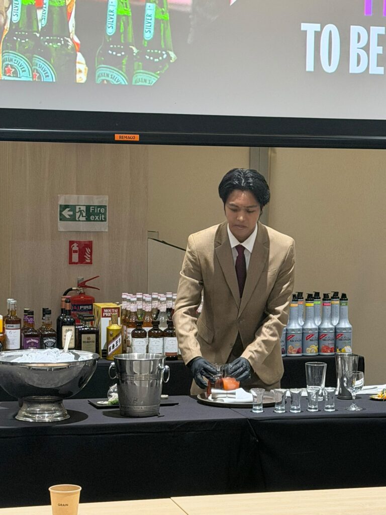 Win Oo during his cocktail competition