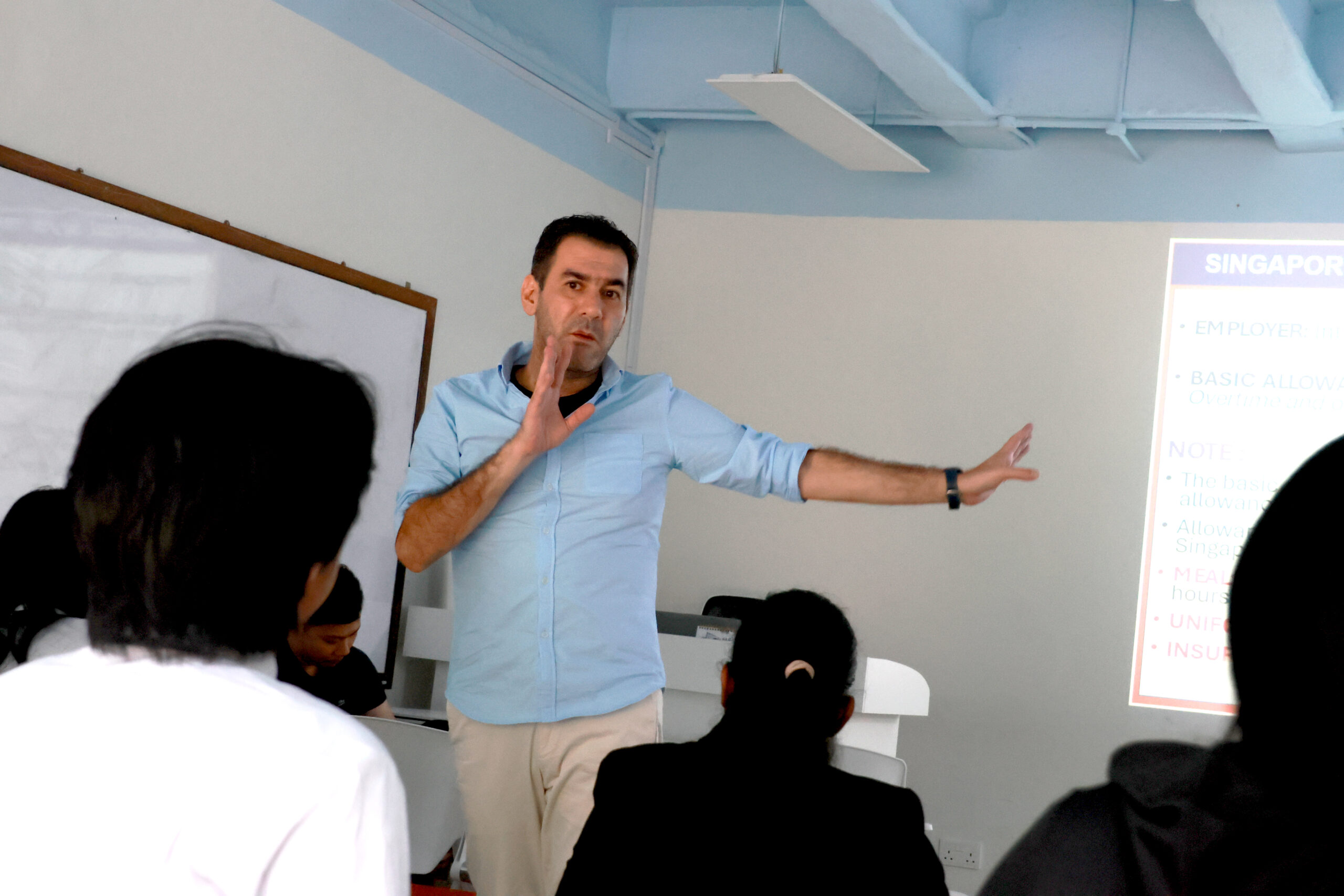Mr.Ehsan briefing students on Industrial Attachment