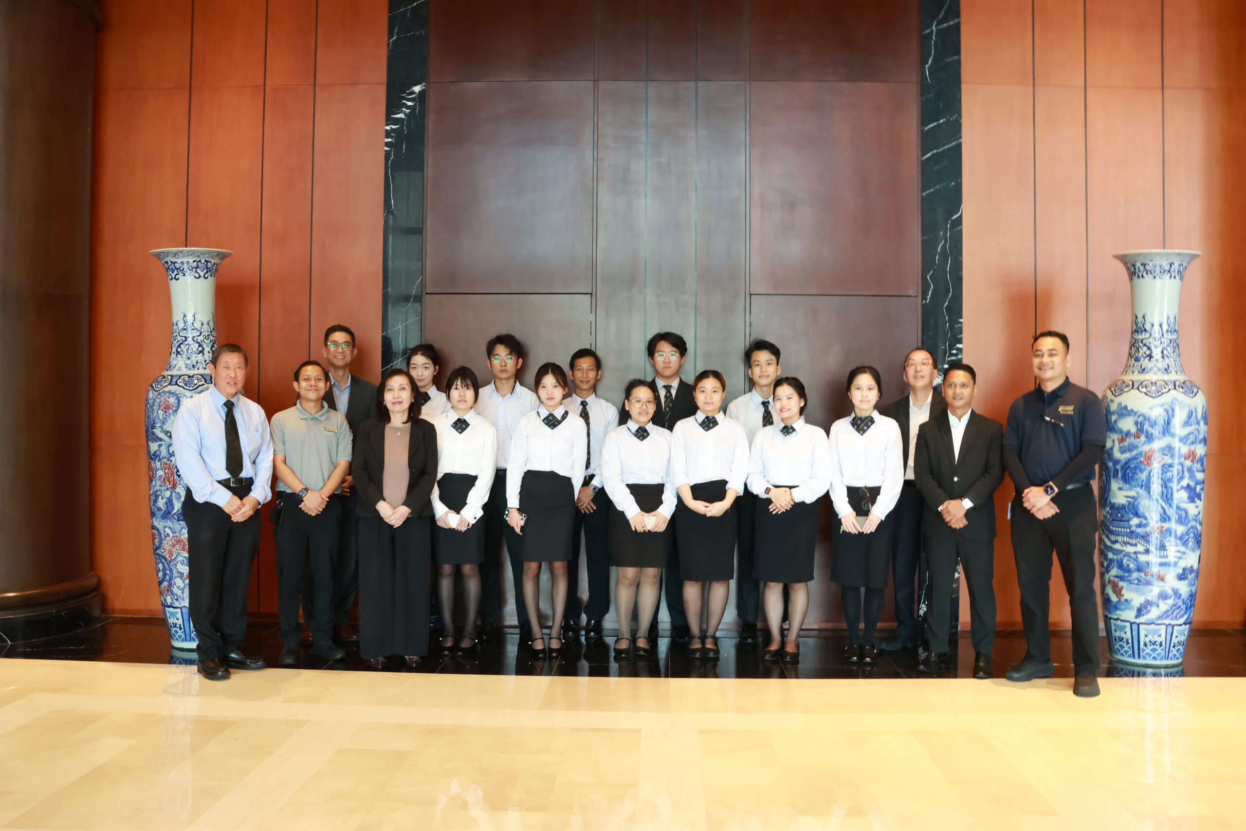 SOTH students posing at Paradox Hotel