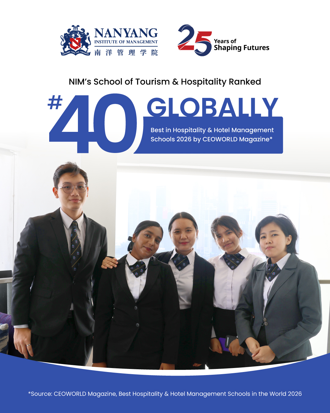 NIM Ranked 40 Best Hospitality and Tourism school