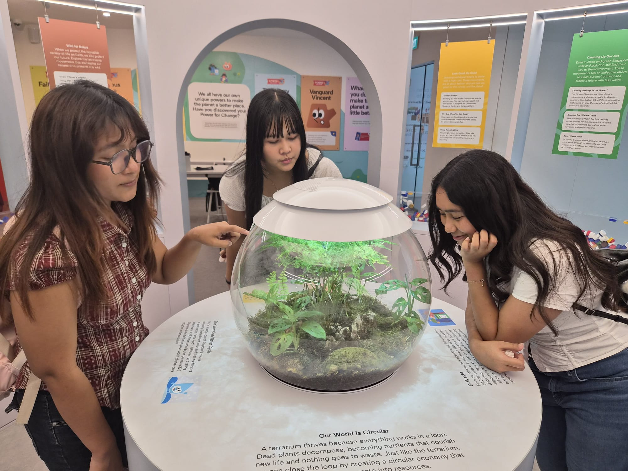 NIM Students admiring the works of art