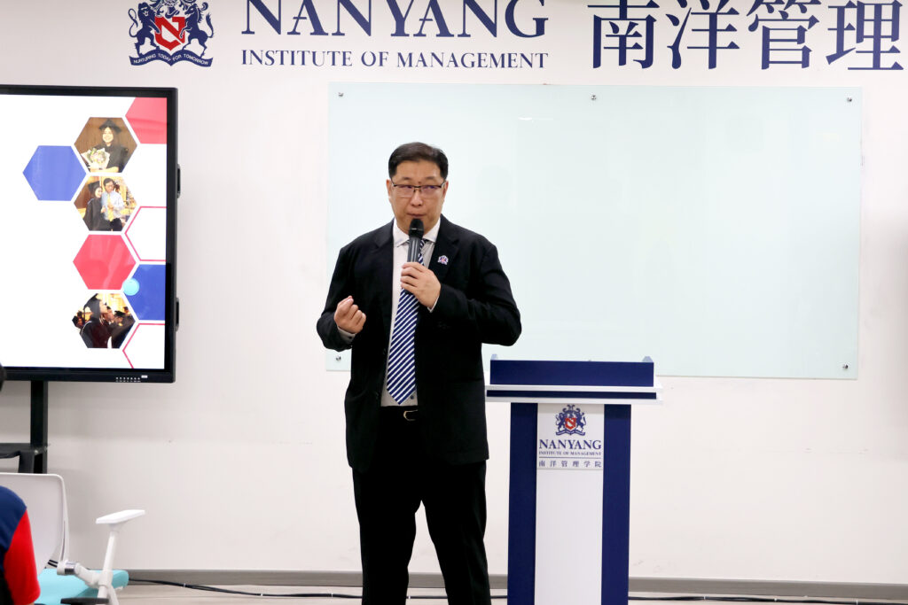 Nanyang Institute of management (NIM), Mr. Raymond Khoo, briefing September Orientation students.