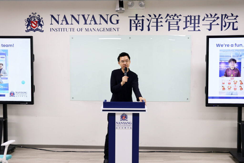 Mr. Donson Goh, Digital Marketing Manager briefing the students