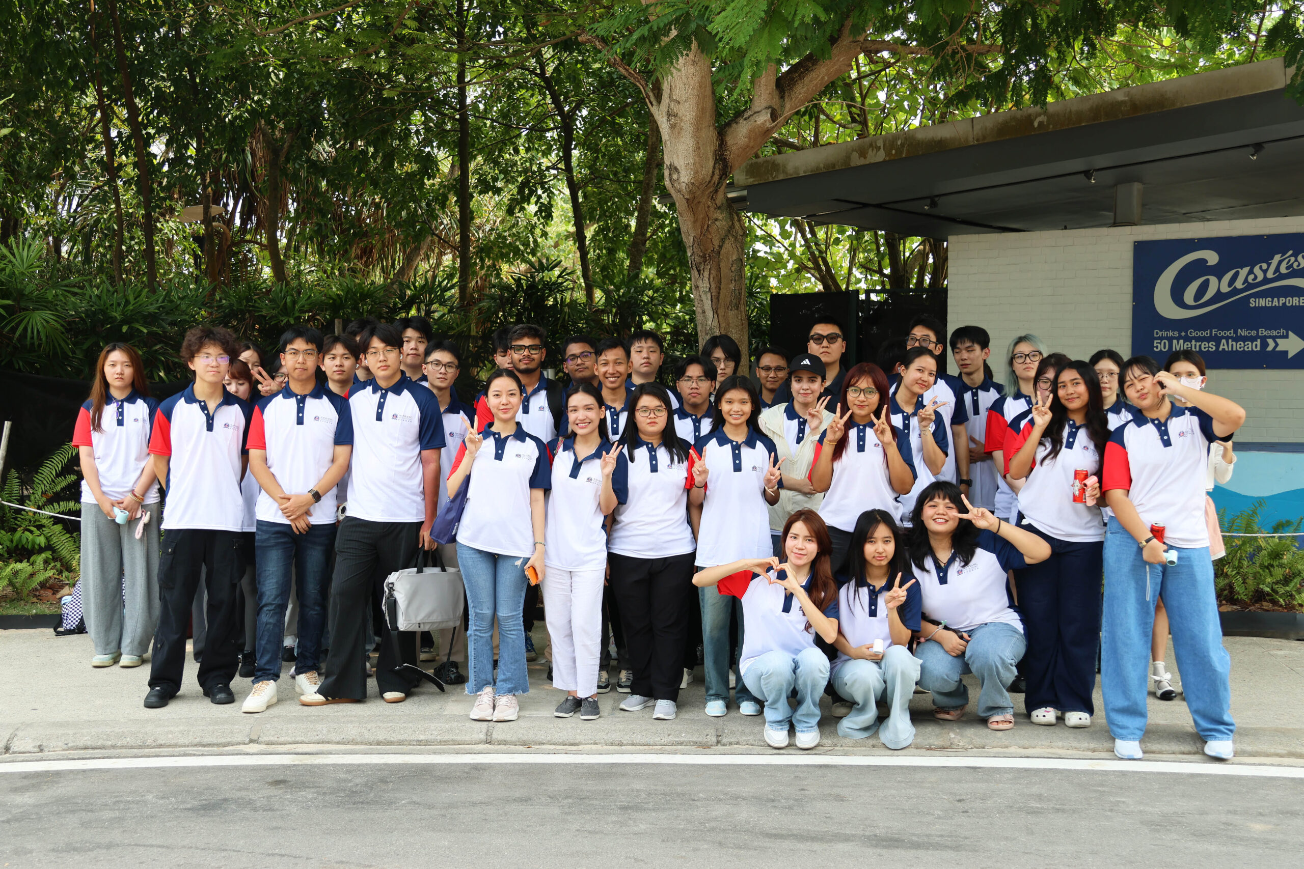 September 2026 Students gathered at the front of Beach Station